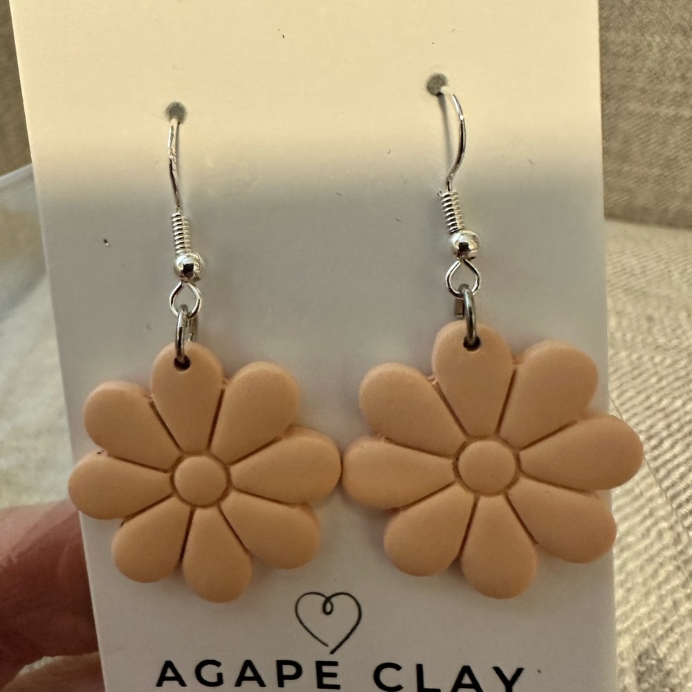 NEW 5 Pairs Polymer Clay Earrings Handmade Fall Colors - Picture 3 of 6